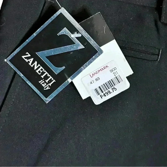 Zanetti Italy Black Trousers NWT Size 36 - Picture 4 of 7